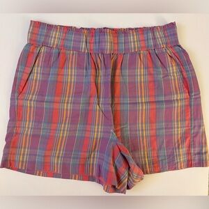J. Crew Multicolor Plaid High Waist Shorts